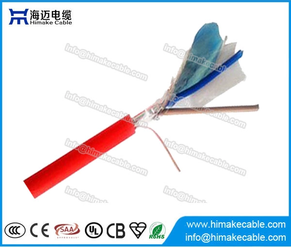 Shielded red fire alarm cable 250V/250V