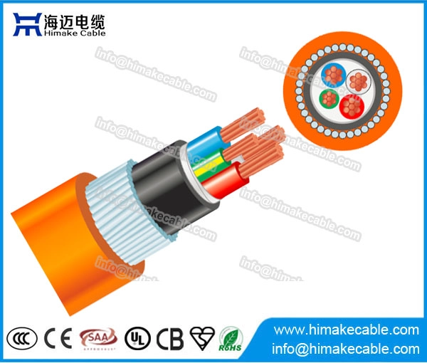 Fio de aço blindado cabo de Orange Circular PVC 0.6/1KV