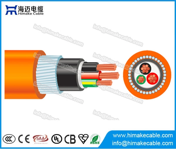 Fio de aço blindado cabo de Orange Circular PVC 0.6/1KV