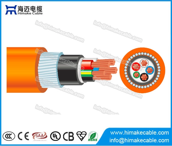 Fio de aço blindado cabo de Orange Circular PVC 0.6/1KV