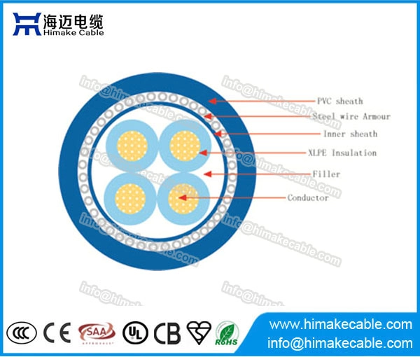 Steel wire armored XLPE insulated Power Cable 0.6/1KV