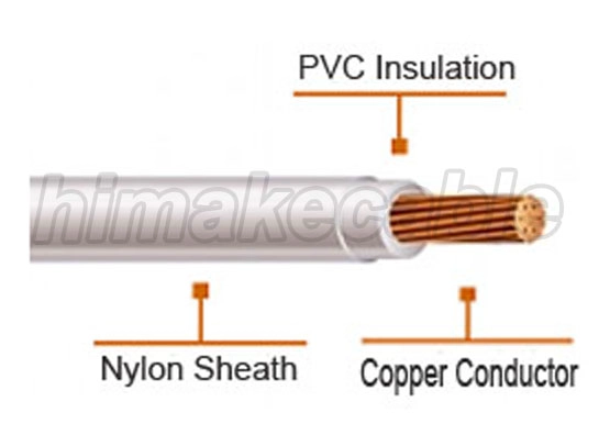 UL 600V condutor de cobre PVC isolado Nylon revestido de cabo elétrico THWN THHN