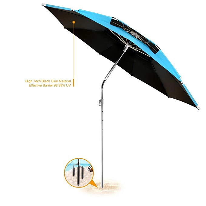 1.8m Outdoor Vissen Camping Vouwen Waterdicht Zonnebrandcrème Paraplu Strand Rest Hengelen Universele Anti UV Zonnescherm Paraplu Luifel