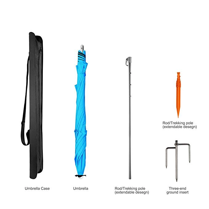 1.8m Outdoor Vissen Camping Vouwen Waterdicht Zonnebrandcrème Paraplu Strand Rest Hengelen Universele Anti UV Zonnescherm Paraplu Luifel