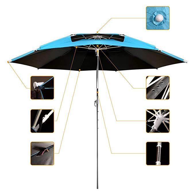 1.8m Outdoor Vissen Camping Vouwen Waterdicht Zonnebrandcrème Paraplu Strand Rest Hengelen Universele Anti UV Zonnescherm Paraplu Luifel