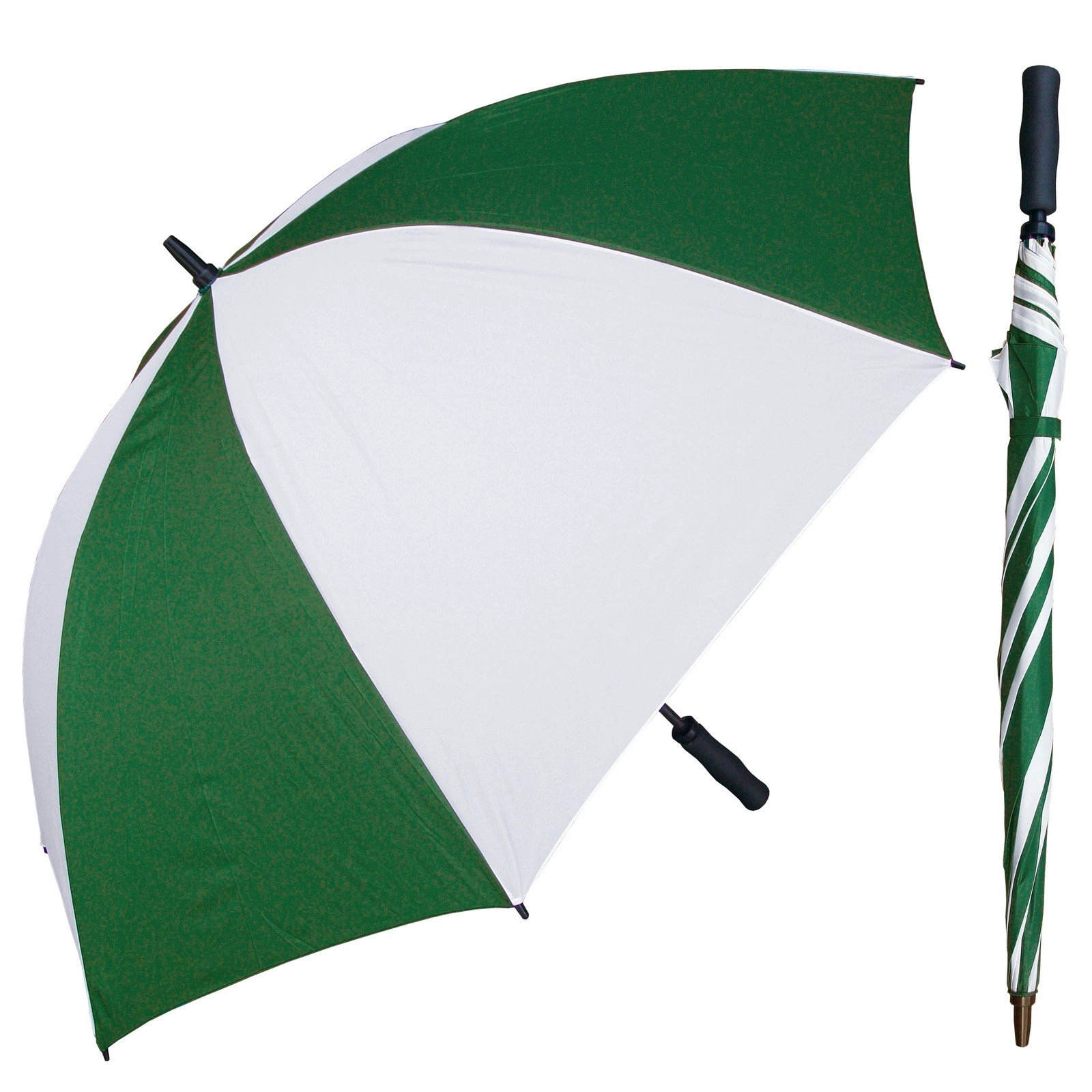 30 นิ้วคู่มือเปิดที่มีคุณภาพสูงไฟเบอร์กลาส windproof EVA กอล์ฟจับร่ม