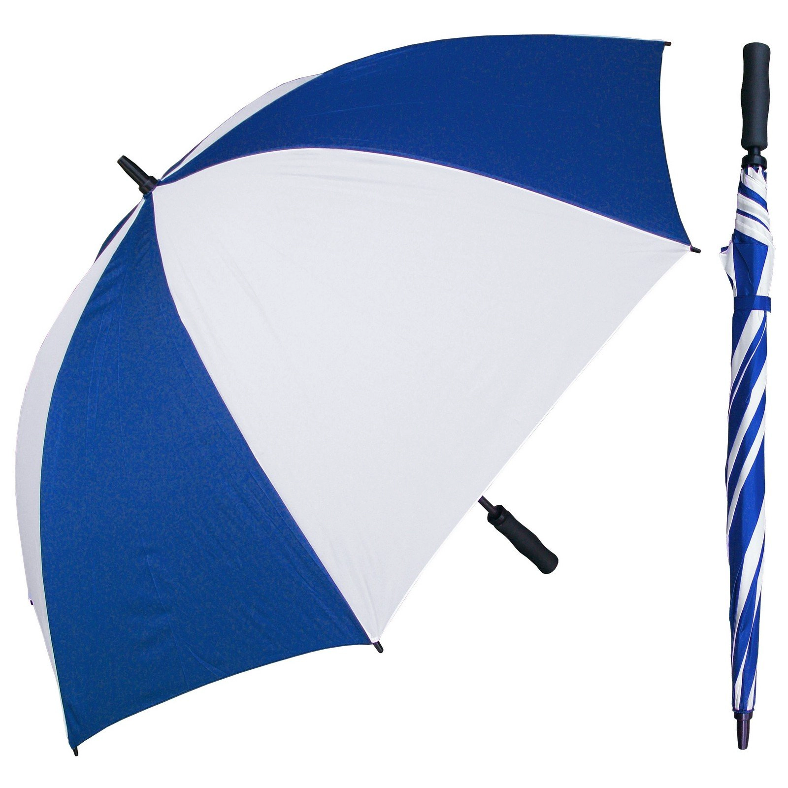 30 นิ้วคู่มือเปิดที่มีคุณภาพสูงไฟเบอร์กลาส windproof EVA กอล์ฟจับร่ม