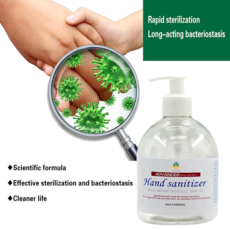 500ml Wash Disinfectant 75% Alcohol Gel Hand Sanitizer Gel Antibacterial Alcohol Hand Sanitizer Gel OEM