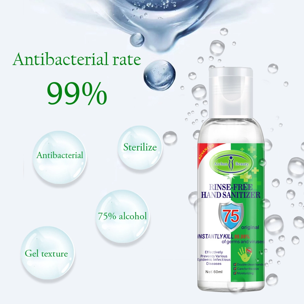 60ml Hand Sanitizer Wash Disinfectant 75% Alcohol Gel Gel Antibacterial Alcohol Hand Sanitizer Gel