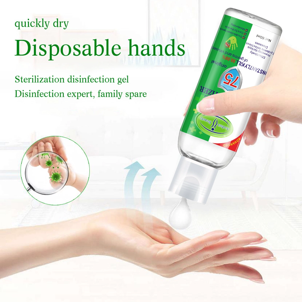 60ml Hand Sanitizer Wash Disinfectant 75% Alcohol Gel Gel Antibacterial Alcohol Hand Sanitizer Gel