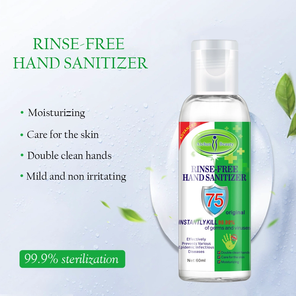 60ml Hand Sanitizer Wash Disinfectant 75% Alcohol Gel Gel Antibacterial Alcohol Hand Sanitizer Gel