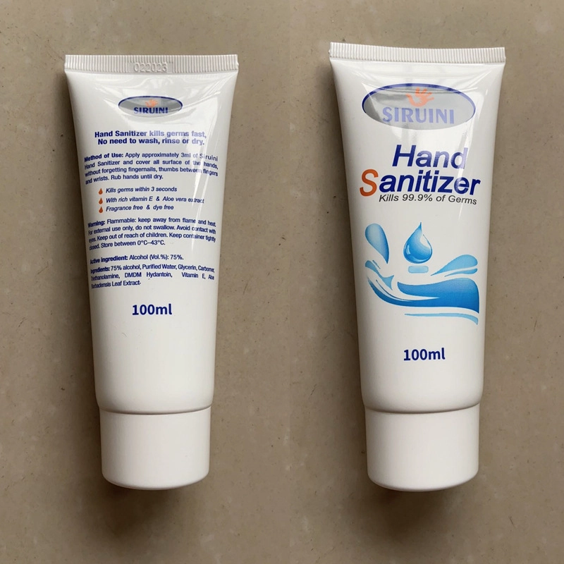 75% Alcohol Gel Hand Sanitizer 100ml Alcohol Hand Sanitizer Gel Antibacterial CE factory