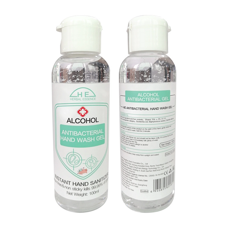 75% Alcohol Gel Hand Sanitizer Gel Antibacterial Alcohol Hand Sanitizer Gel 100ml Wash Disinfectant CE