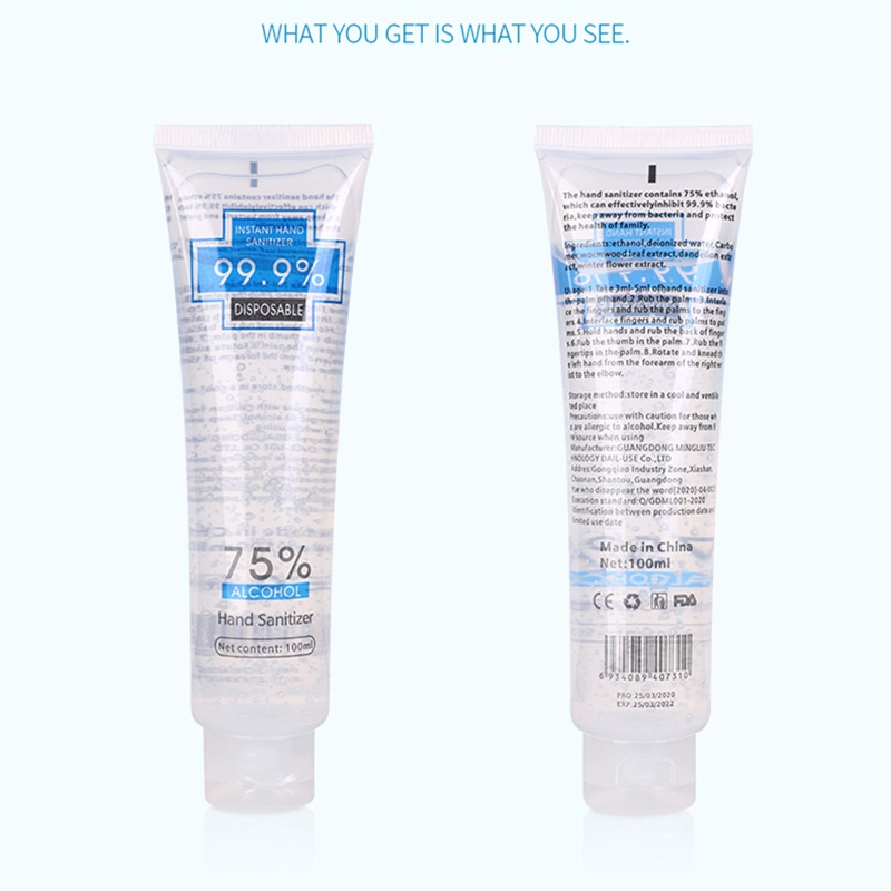 75% Alcohol Gel Hand Sanitizer Gel Antibacterial Alcohol Hand Sanitizer Gel 100ml Wash factory CE factory