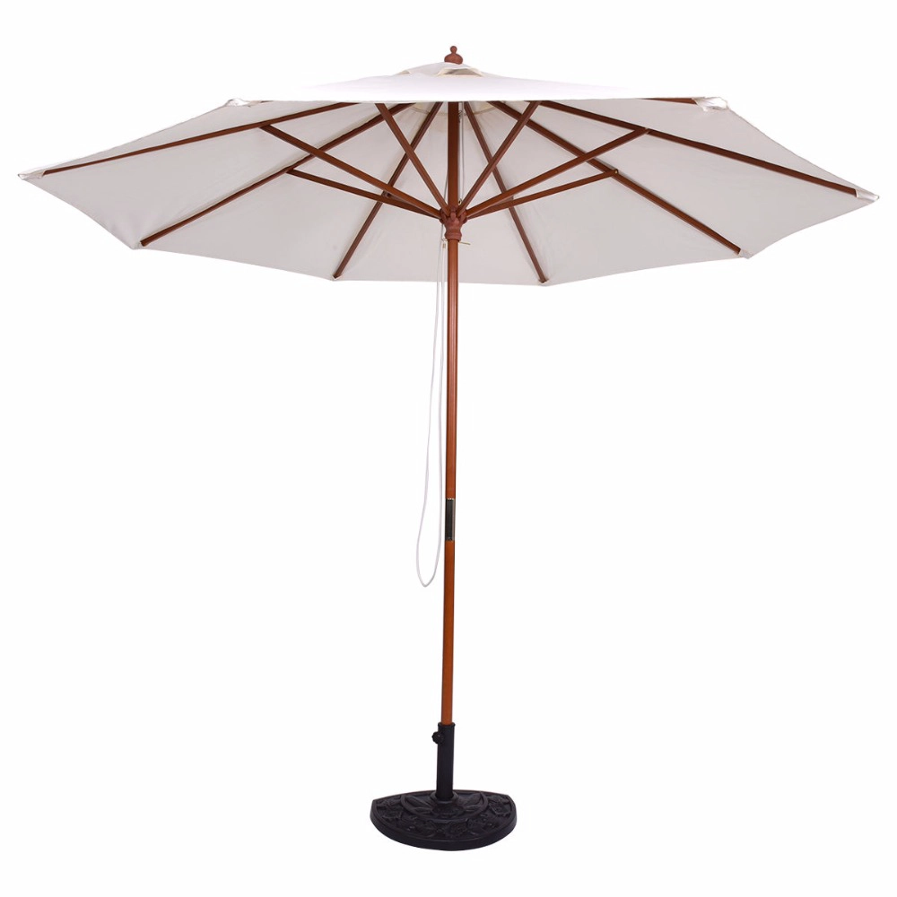 China 9ft verstelbare houten tuinparasol fabrikant