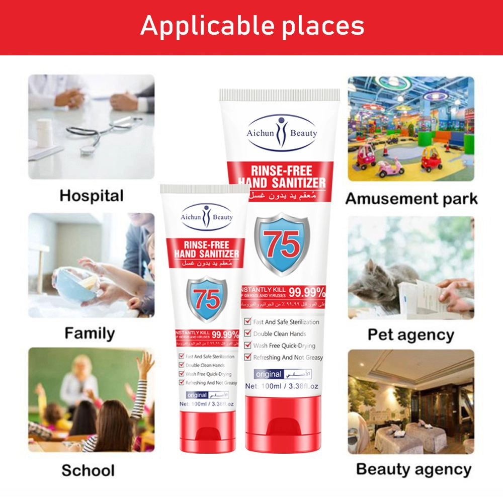 Alcohol Hand Sanitizer 75% Alcohol Gel Hand Sanitizer Gel Antibacterial Gel 100ml Wash Disinfectant