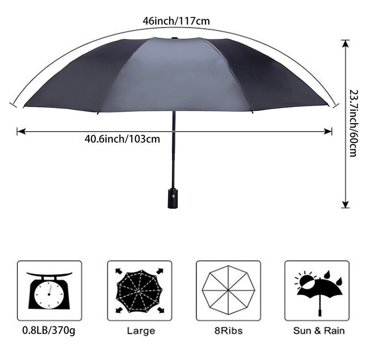 Parasol pliant tout temps extérieur auto ouvrir et fermer voyage pluie
