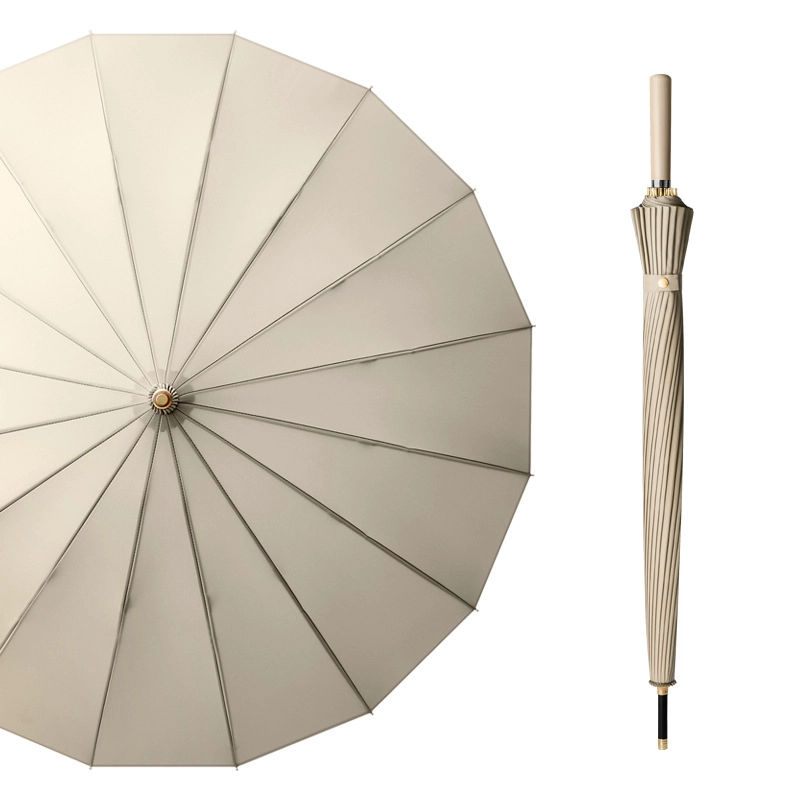 Auto Open 16 Ribs Straight Umbrella for Women