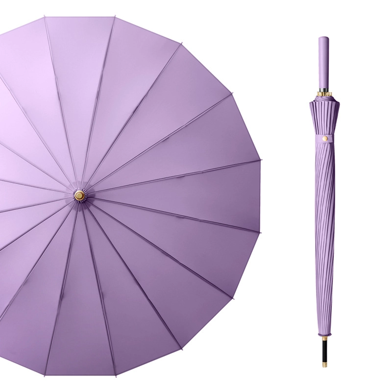 Auto Open 16 Ribs Straight Umbrella for Women