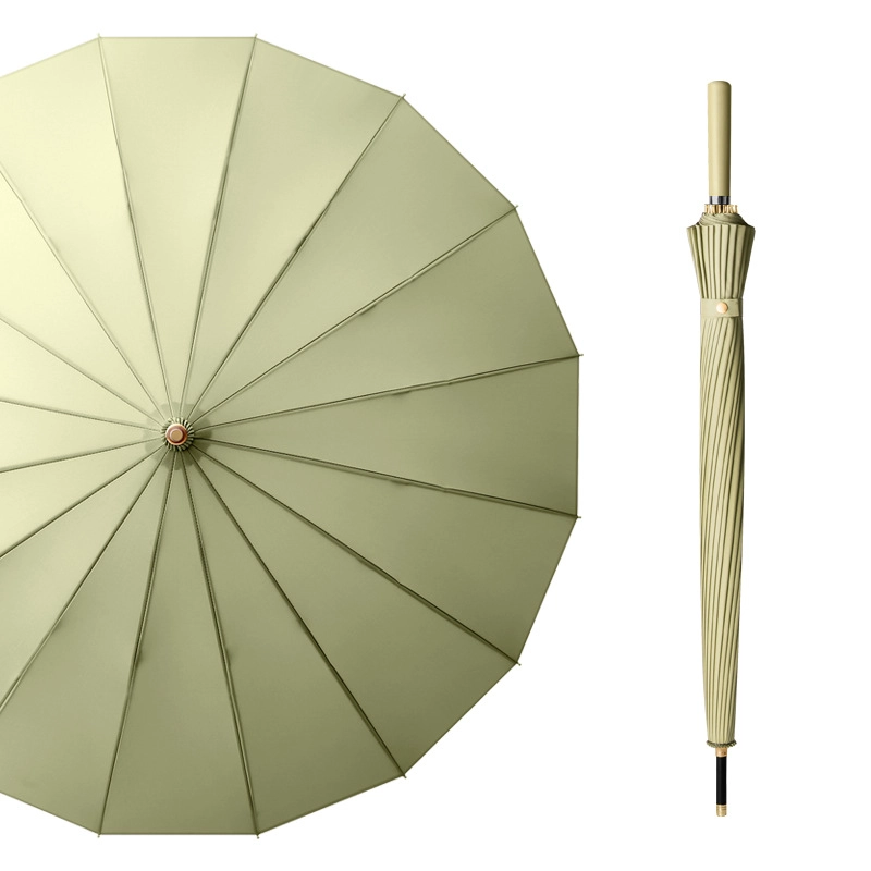 Auto Open 16 Ribs Straight Umbrella for Women
