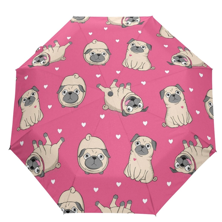 Karikatur fertigte mini bunten windpoof Faltenregenschirm besonders an