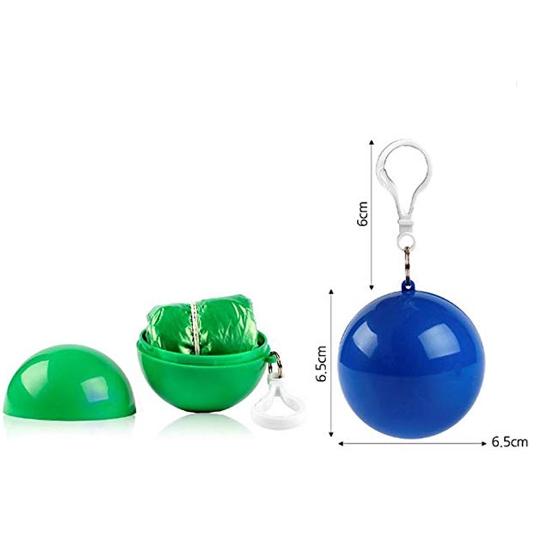 Convenient disposable emergency raincoats portable hook poncho ball for outdoor activities