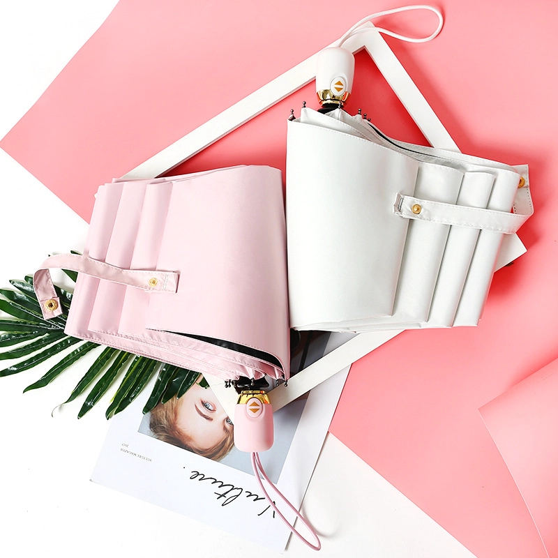 Custom auto open 3 fold umbrella with logo print Uv protection coating umbrella factory OEM