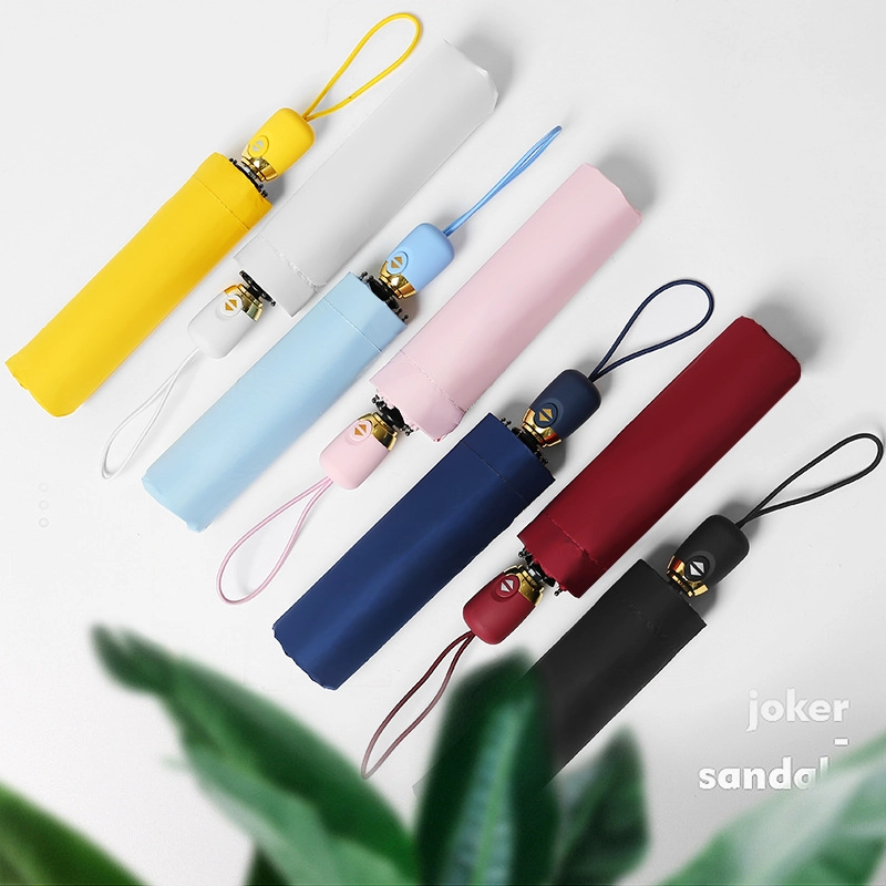 Custom auto open 3 fold umbrella with logo print Uv protection coating umbrella factory OEM