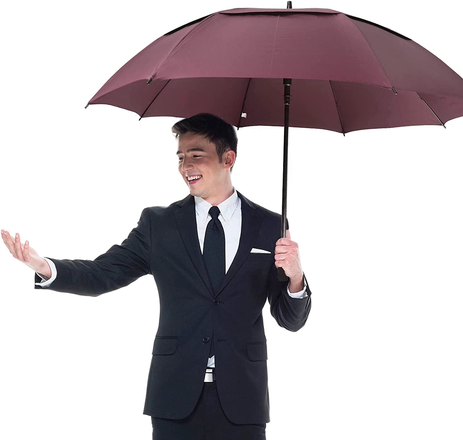 Double Layer Windproof Auto Open Golf umbrella