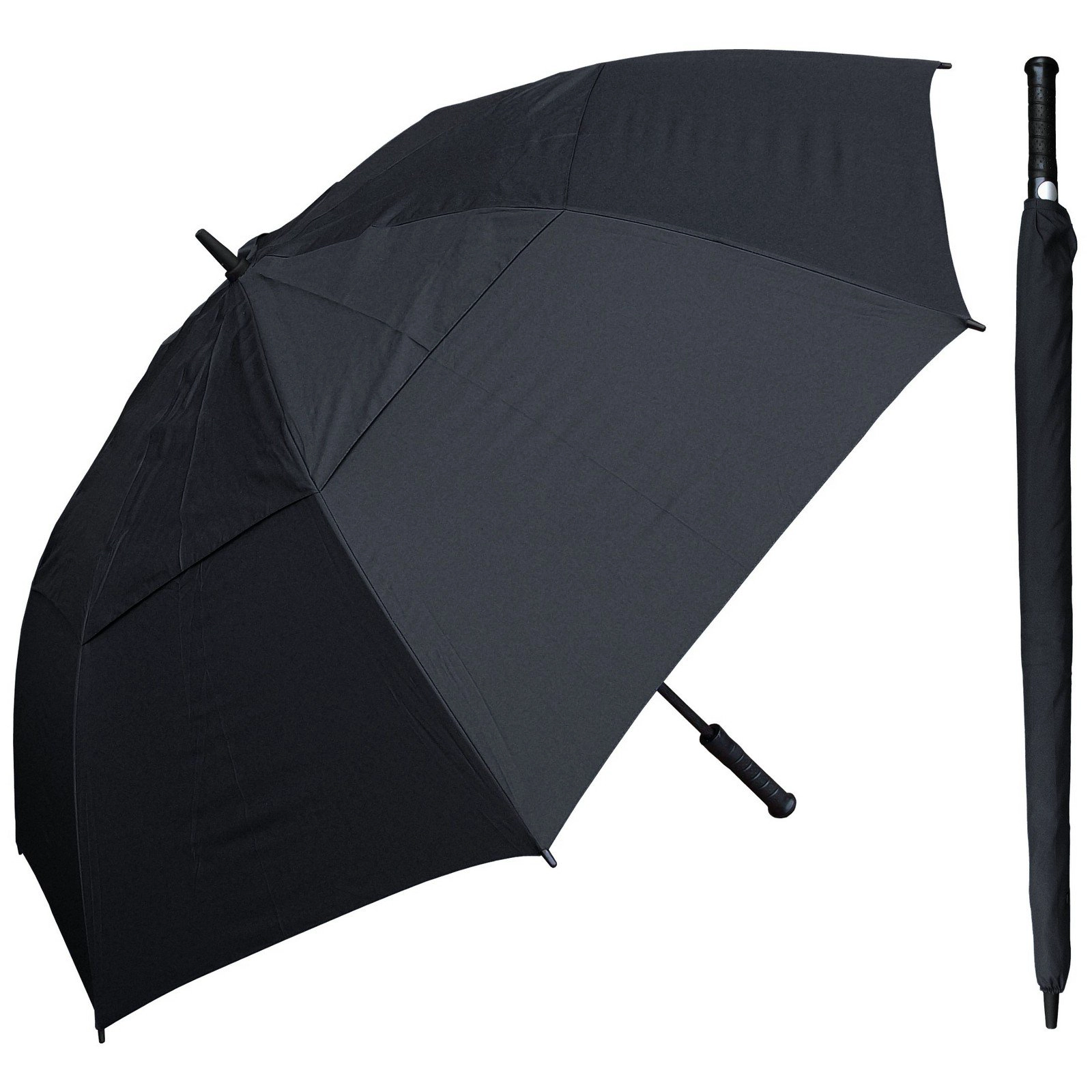 Dubbellaags winddichte luifel Fiberglas frame Zachte handgreep Golfparaplu