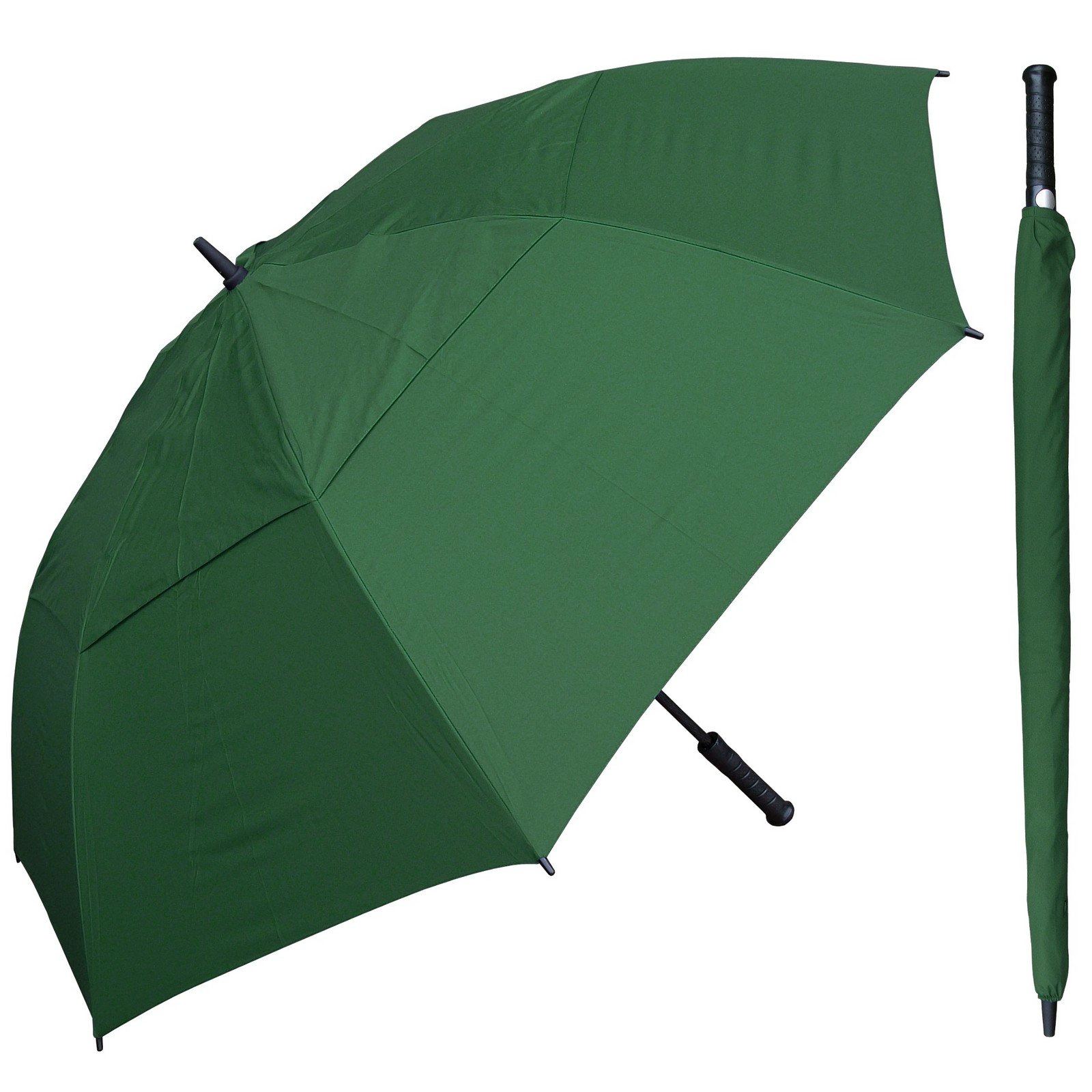 Dubbellaags winddichte luifel Fiberglas frame Zachte handgreep Golfparaplu