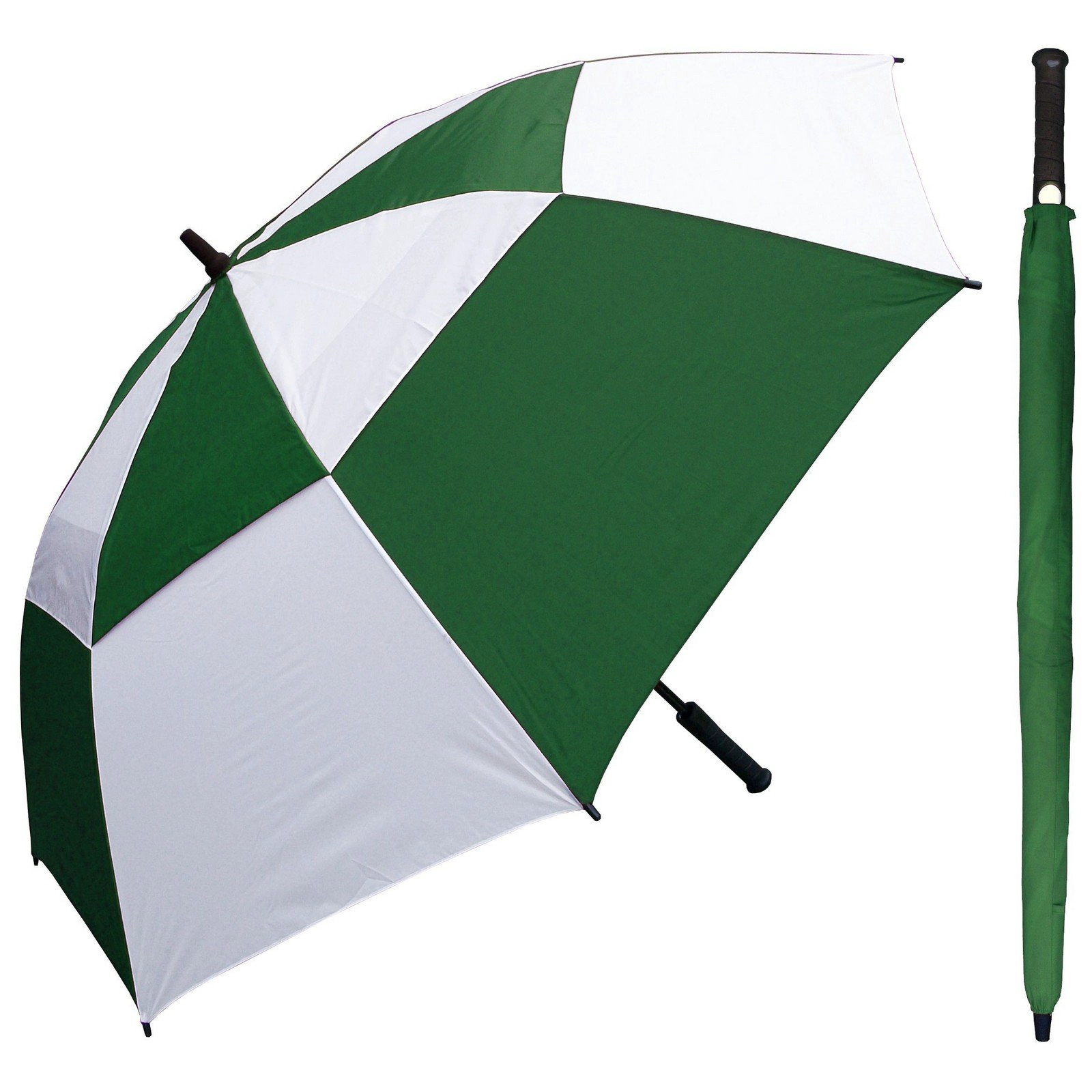 Dubbellaags winddichte luifel Fiberglas frame Zachte handgreep Golfparaplu