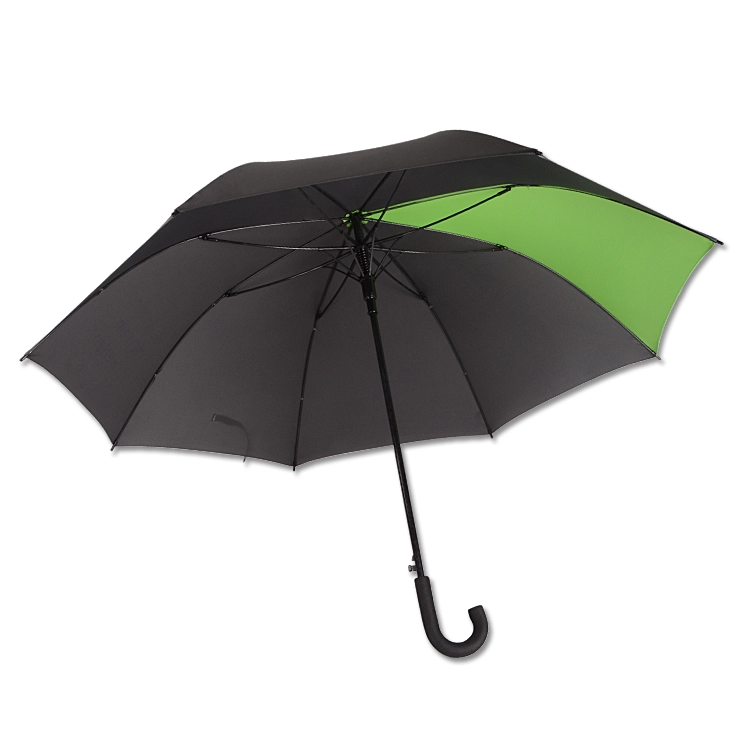 EVA Geschenkgriff Gebogener Fiberglasrahmen Grüner Regenschirm Geschenkschirm