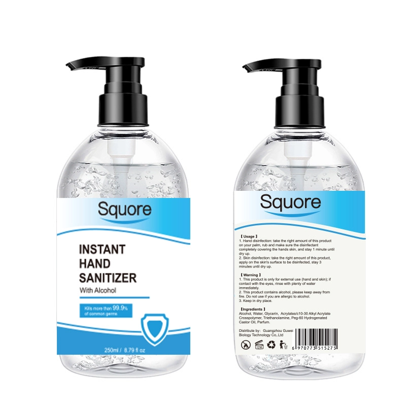 Factory Gel Hand Sanitizer Alcohol Hand Sanitizer Gel Antibacterial 30ml CE 250ml