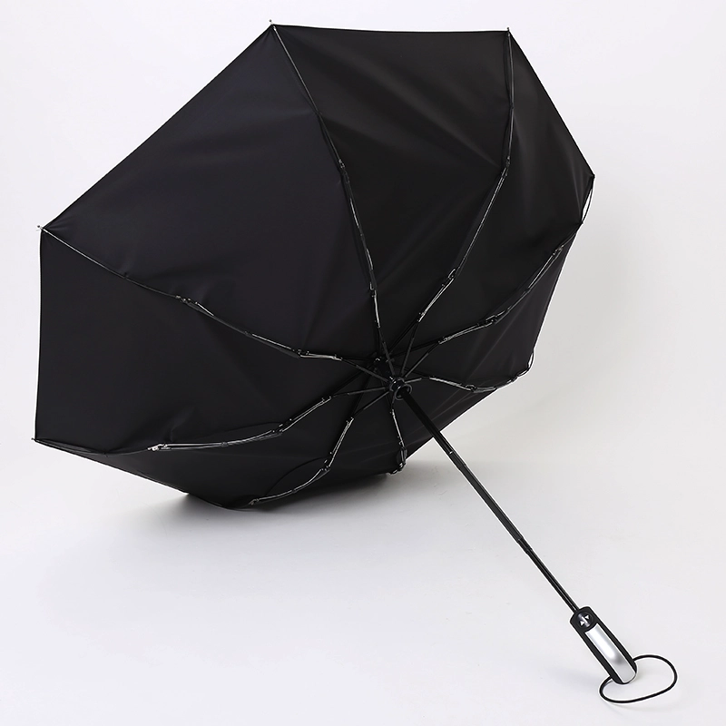 Fashion Classic Design 23 inch* 10 ribs Automatic 3 Folding 10Rib Waterproof Promotional Ladies Folding Umbrella