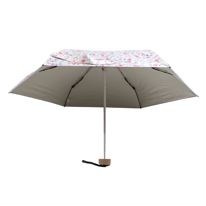 Geschenkartikel für Damen Sun Floral 5-fach Mini Regenschirm mit Tasche