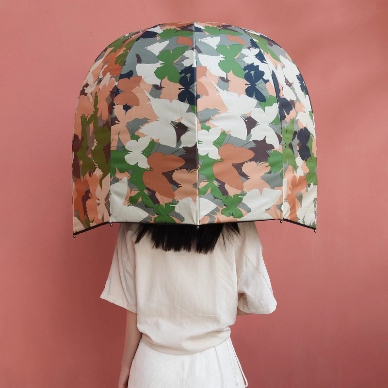 Helmet Shaped Maximum Rain Protection umbrella