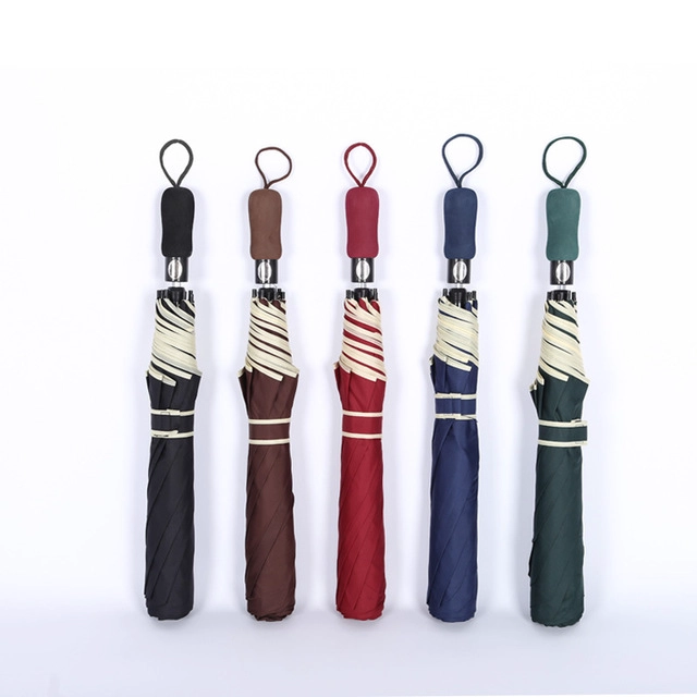High quality Auto open 2 fold umbrella with logo print golf umbrella wholesale