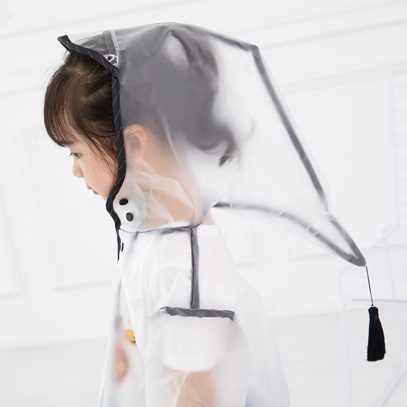 Hot sales INS stylish transparent rain coat ponchos for little girls