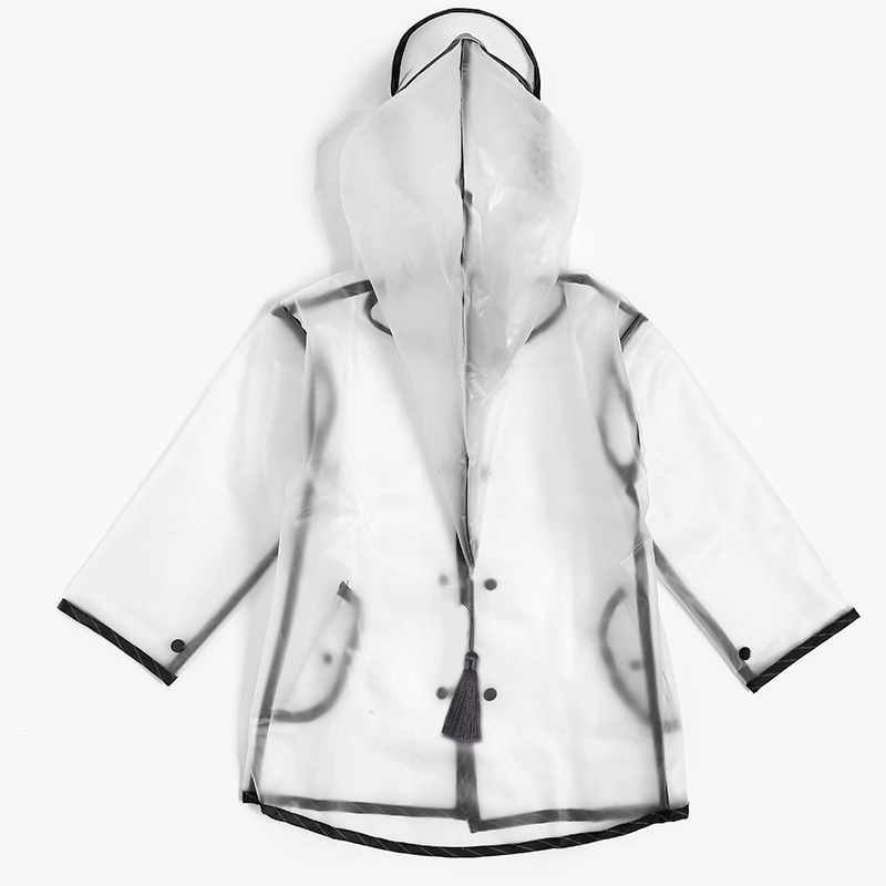Hot sales INS stylish transparent rain coat ponchos for little girls