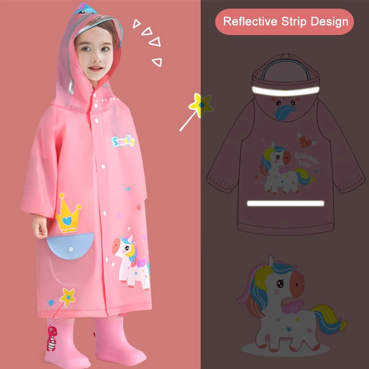 Kids Rain Jacket Thick Poncho Waterproof for Kids