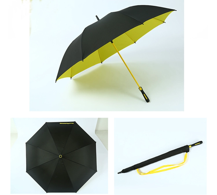 LOTUS Stock Fiberglass Automatic Golf Double-layer Umbrella Oversize Straight Umbrella for Advertising Umbrella