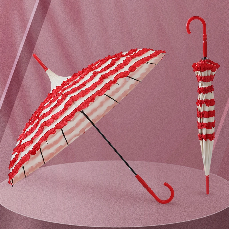 Lace Wedding Pagoda Shaped Umbrella for Wedding
