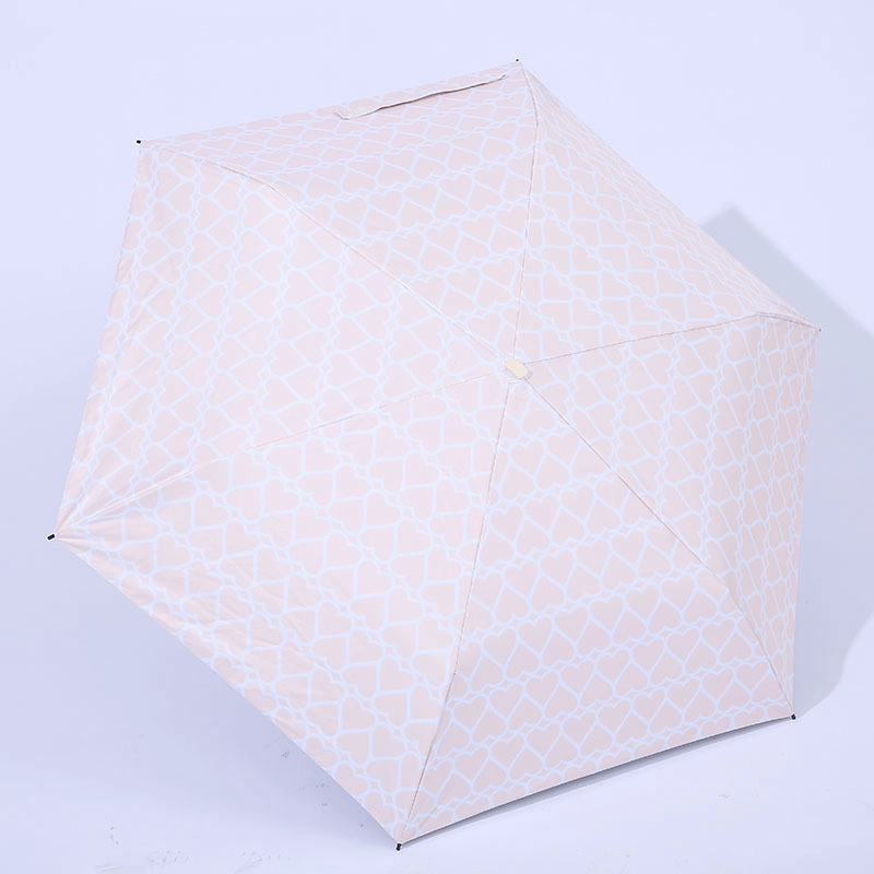 Lotus New Design Carry Bag Black Coating Clear Folding Umbrella in Rainy and Sunny Day