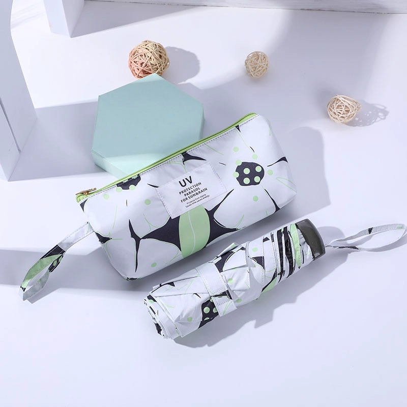 Lotus New Design Carry Bag Black Coating Clear Folding Umbrella in Rainy and Sunny Day
