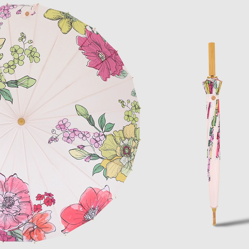 Manual Open Umbrella with Chinese Elements