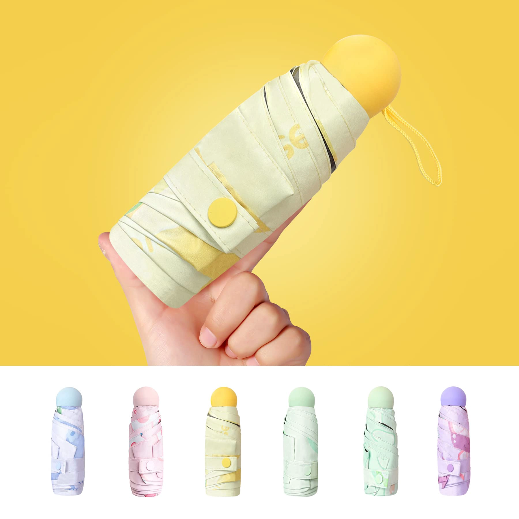 Mini Capsule Shaped 5 Folding umbrella
