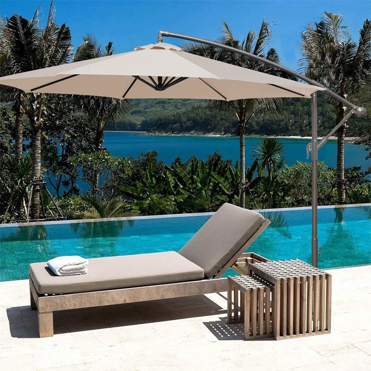 Outdoor Hanging umbrella with 360 Rotation