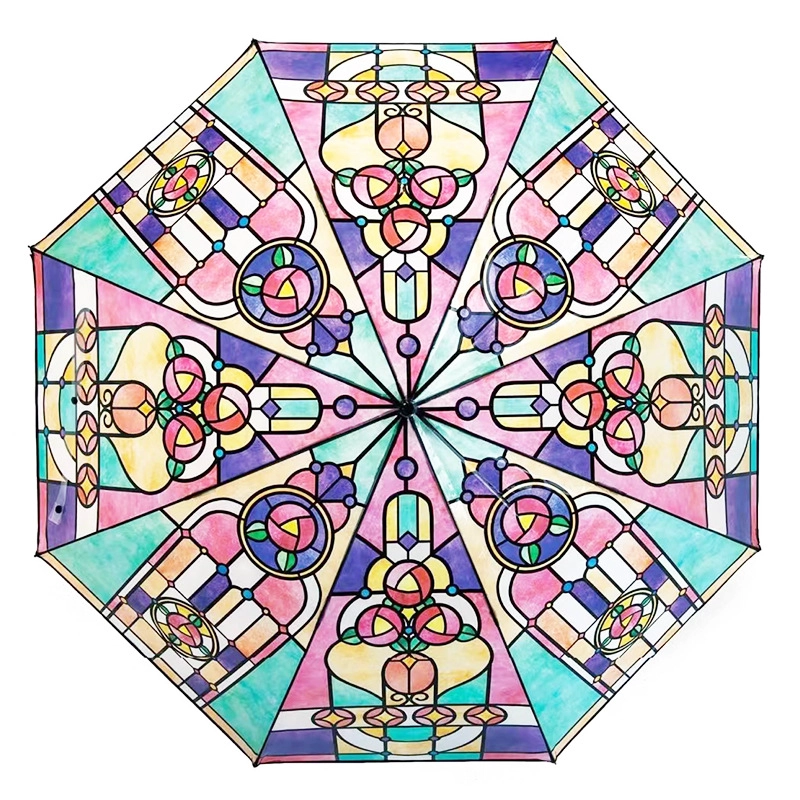 POE umbrella with Special Colorful Window Printing