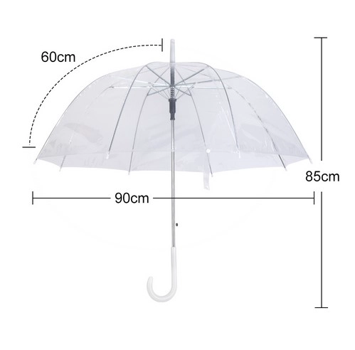 Promotional Auto Open Transparent Cheapest Clear Straight Umbrella